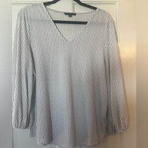 Adrianna Papell Black and White Polka Dot Blouse